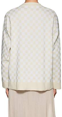 Paco Rabanne Women's Checked Compact-Knit Cotton-Blend Sweater