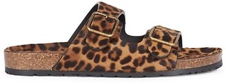 Leopard-print Calf Hair Sandals | Shop the worldâs largest collection of fashion | ShopStyle