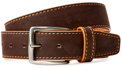 Berge Contrast Stitch Leather Belt
