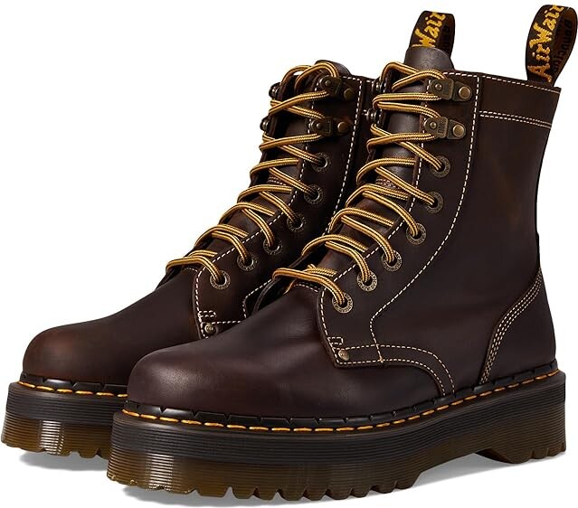 Dr. Martens Jadon Arc Shoes Dark Brown : UK 4 (US Men's 5 - Women's 6) Medium, Leather