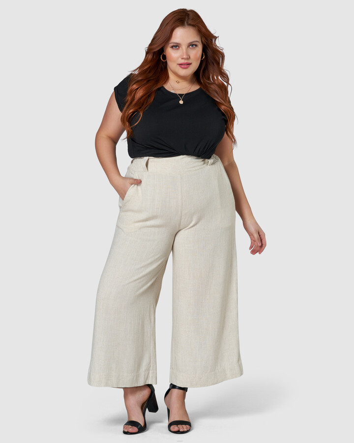 plus size linen pants