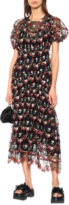 Simone Rocha Floral embroidered tulle dress