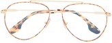 Thumbnail for your product : Victoria Beckham Havana aviator optical glasses