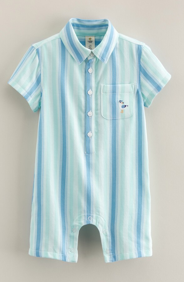 Tucker + Tate Embroidered Cotton Polo Romper