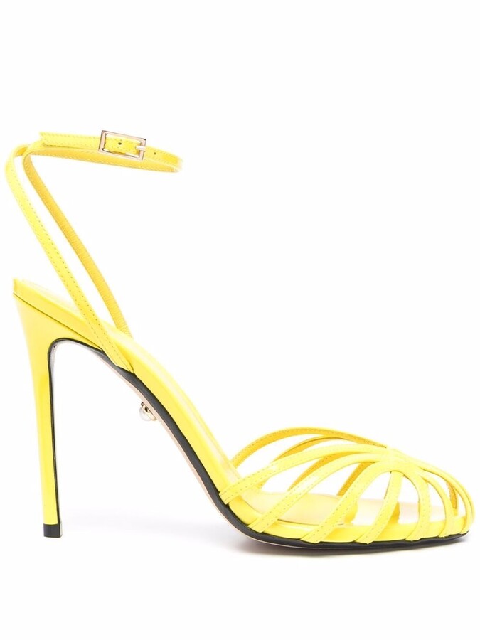 yellow closed toe sandals