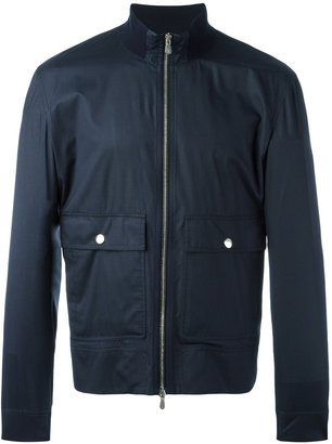 Brunello Cucinelli high neck zipped jacket - men - Silk/Cotton/Virgin Wool - 52