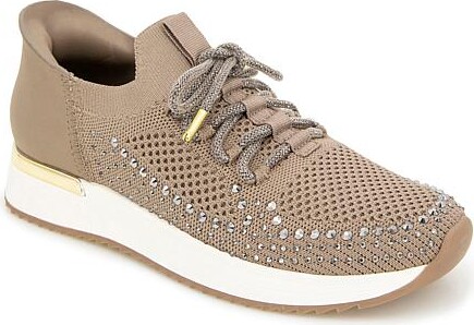 Kenneth Cole Reaction Clancy EZ-On Jewel Jogger Sneaker - Brown - Size 12