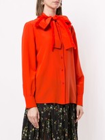 Thumbnail for your product : Tory Burch Samba fringed bow blouse
