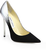 Thumbnail for your product : Jimmy Choo Anouk Suede & Metallic Leather Degrade Pumps