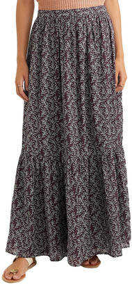 Vanessa Bruno Gibson Gathered Printed Jacquard Maxi Skirt - ShopStyle