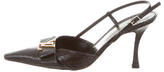 Thumbnail for your product : Louis Vuitton Embossed Leather Slingback Pumps