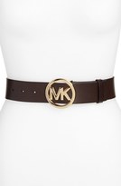 Thumbnail for your product : MICHAEL Michael Kors Logo Buckle Leather Belt