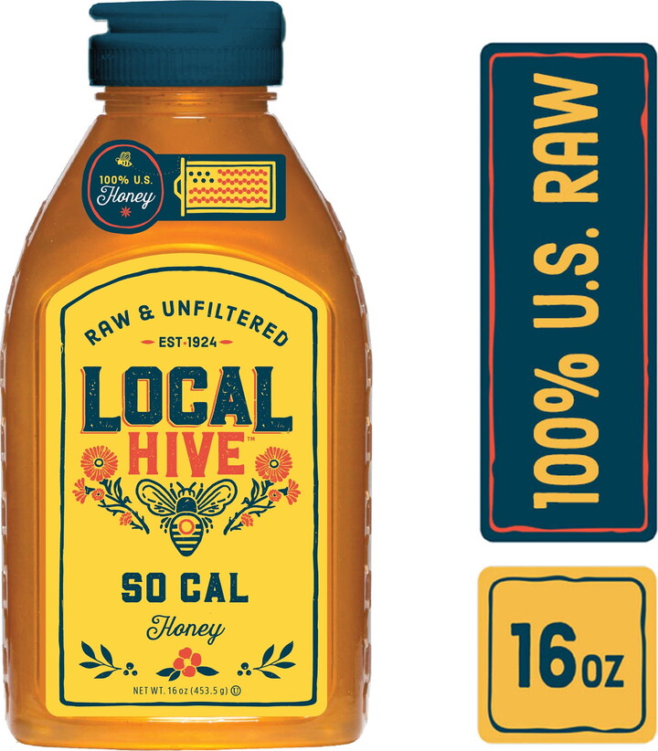 Local Hive, Raw & Unfiltered, 100% So Cal Honey Blend, 16oz Bottle