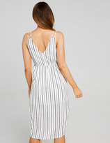 Thumbnail for your product : Dotti Stripe Split Front Midi Dress