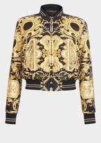 Thumbnail for your product : Versace Silk Barocco Bomber Jacket