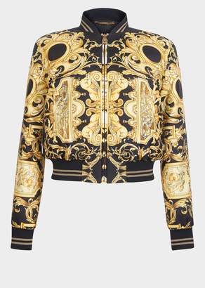 Versace Silk Barocco Bomber Jacket