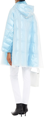 Ienki Ienki Raincoat Pvc And Quilted Foiled Shell Hooded Down Coat