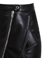 Thumbnail for your product : Givenchy Zip-Up Faux Leather Mini Skirt W/ Ruffle