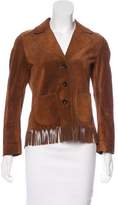 Thumbnail for your product : Miu Miu Fringe Suede Jacket