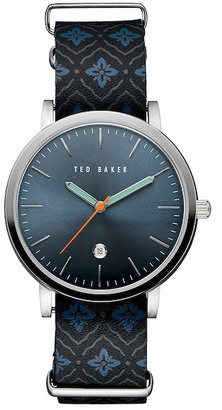 Ted Baker Men's Printed Leather Strap Watch