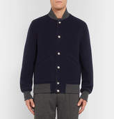 Thumbnail for your product : Brunello Cucinelli Reversible Wool And Cashmere-Blend Bomber Jacket