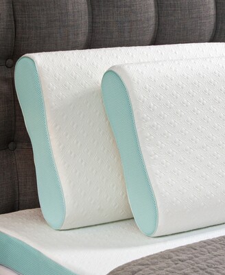 Avana Contoured Bed Wedge Memory Foam Support Pillow with Cooling Tencel  Cover for Side Sleepers