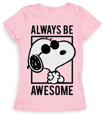 Freeze Pink 'Always Be Awesome' Snoopy Tee - Girls