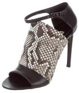 Thumbnail for your product : Balenciaga Python-Paneled Leather Sandals w/ Tags