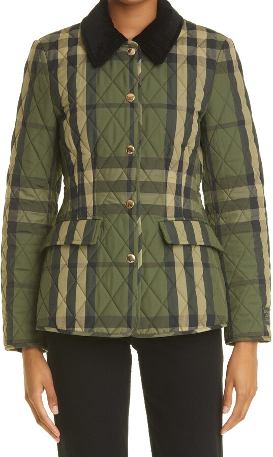 fitted quilted jacket womens
