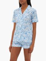 Thumbnail for your product : Derek Rose Ledbury 23 Cotton Pyjamas - Womens - Light Blue