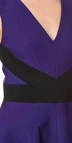 Thumbnail for your product : J. Mendel V Neck Dress with Paneled Skirt