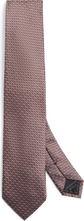 Brioni Silk Geometric-Jacquard Tie