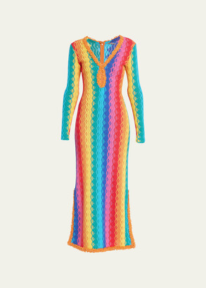 Alexis Solei Multicolor Textured Maxi Dress