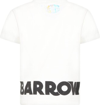 BARROW White T-shirt For Boy With Logo