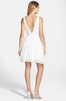 Thumbnail for your product : Way-In 'Adele' Embellished Illusion Yoke Skater Dress (Juniors)