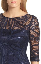 Thumbnail for your product : Tahari Petite Women's Sequin Illusion Sheath Dress