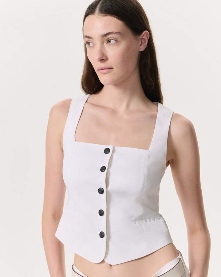 Rag & Bone Mariana Linen Blend Vest