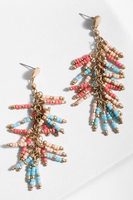 Saachi Style Florian Multi Color Dangle Earring - Pink