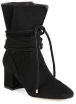 Thumbnail for your product : Alexandre Birman Betsy Suede Wraparound Tie Block Heel Booties