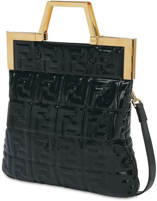 Fendi Small Embossed Faux Patent Leather Bag