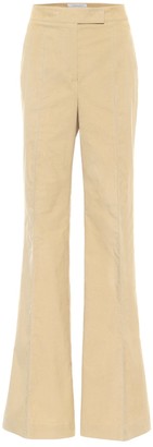 flare leg khaki pants