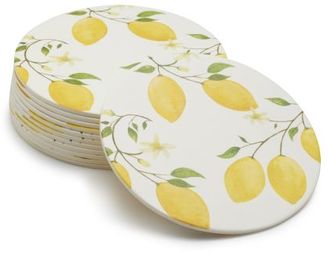 Sur La Table Lemon Coasters, Set of 12