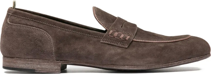 Officine Creative Suede Penny Loafers