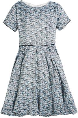 Helena Short-Sleeve Printed Dress, Size 2-6