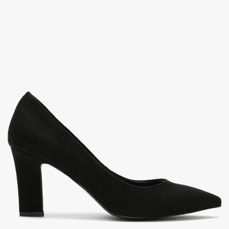 Round Toe Block Heel Court Shoes | Shop the worlds 
