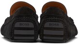 Thumbnail for your product : HUGO BOSS Black Suede Driver Moc Loafers