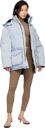 Alexander Wang Blue Extreme Puffer Denim Jacket - ShopStyle