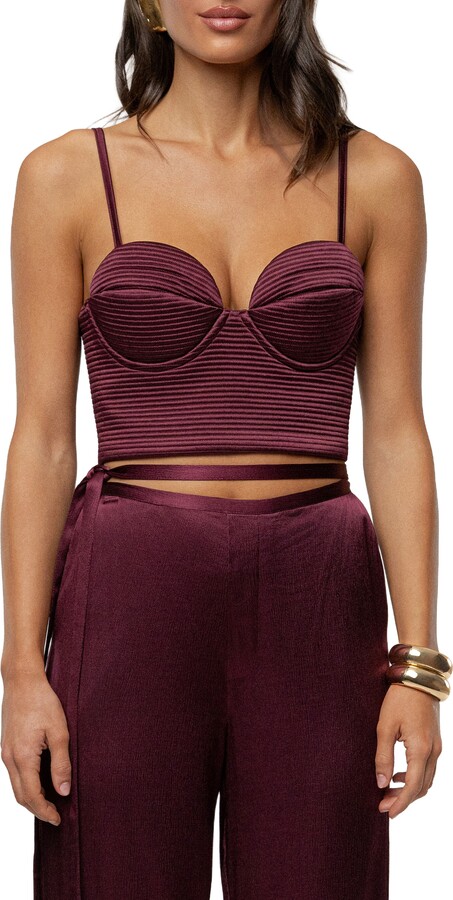 JLUXLABEL Thalia Textured Bustier Top