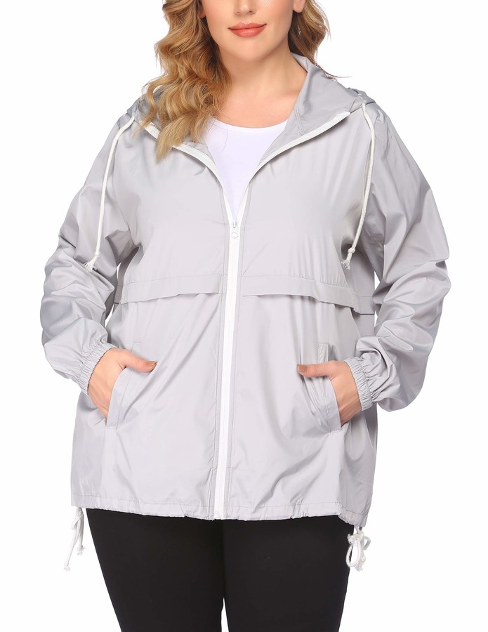 lightweight waterproof jacket plus size