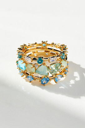 By Anthropologie Stacked Birthstone Ring Blue - ShopStyle